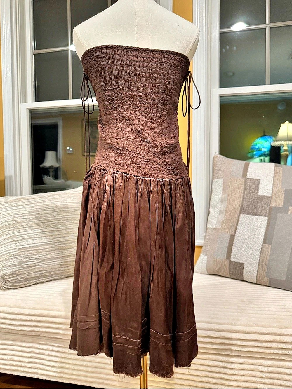 Free People FP One Maya Convertible Midi Skirt / Tube Dress in Brown NWOT